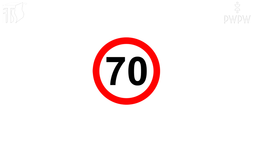 Materiał do pytania: Jaka jest maksymalna dopuszczalna prędkość tramwaju na drodze oznaczonej tym znakiem na obszarze zabudowanym w godzinach od 5:00 do 23:00?